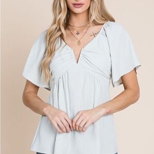 Chic Light Gray Women's Blouse